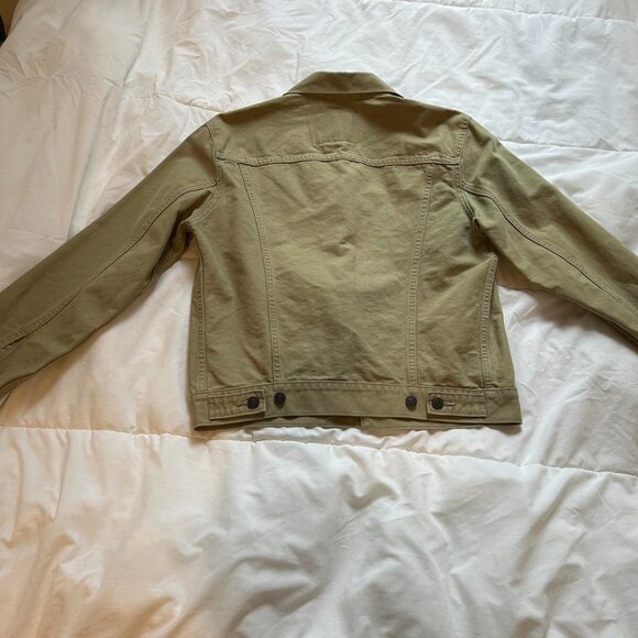 Men's Levi's Olive Green Denim Jacket - Picture 3 of 5